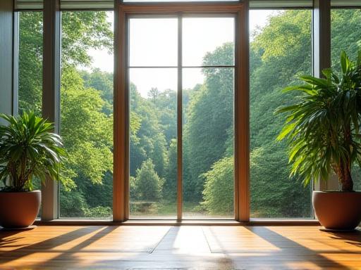 Consultation meeting with natural greenery background